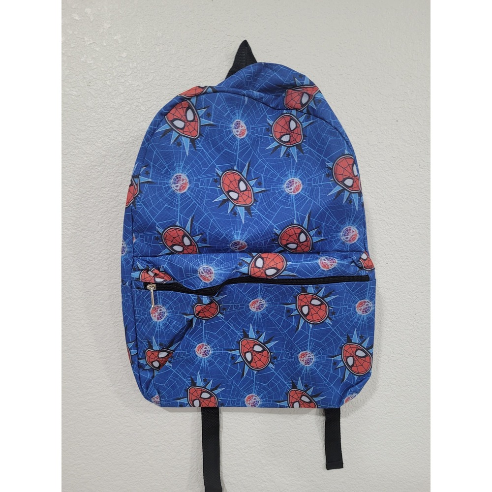 Spiderman Backpack Blue All Over Print Kids Marvel‎ Comics School Bag #2